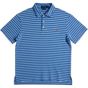 Polo Ralph Lauren Polo Shirt Men XL Blue Striped Short Sleeve Pima Soft Touch